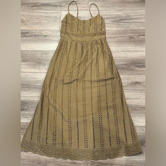 NWT! DELUC Masson Dress Brown Eyelet Size Small - Picture 2 of 13